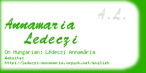 annamaria ledeczi business card